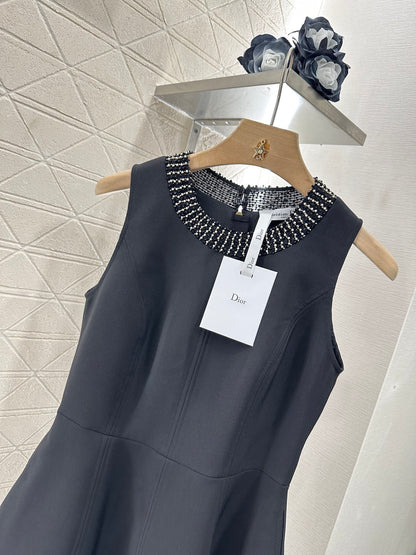 D*♥2025 new products Beaded sleeveless dress