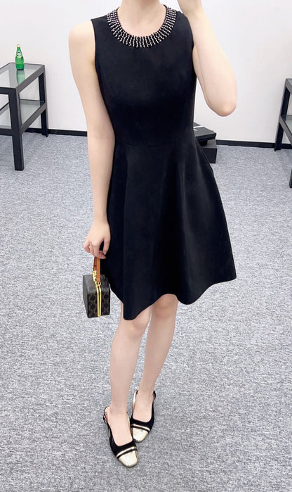 D*♥2025 new products Beaded sleeveless dress