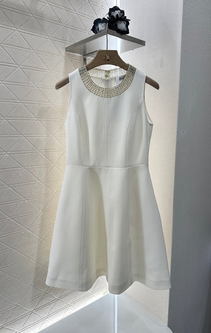 D*♥2025 new products Beaded sleeveless dress）