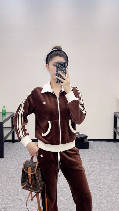 C*♥2025 new products Velvet leisure suit