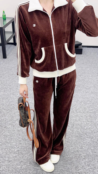 C*♥2025 new products Velvet leisure suit