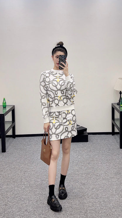 H*♥2024 new products Sweater skirt set
