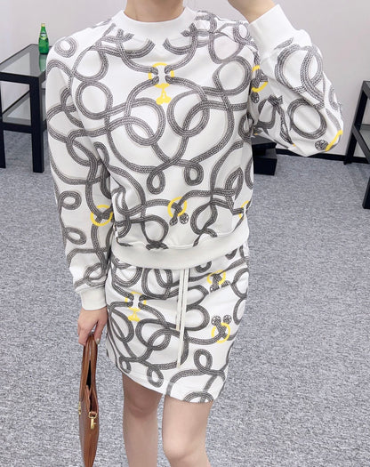 H*♥2024 new products Sweater skirt set