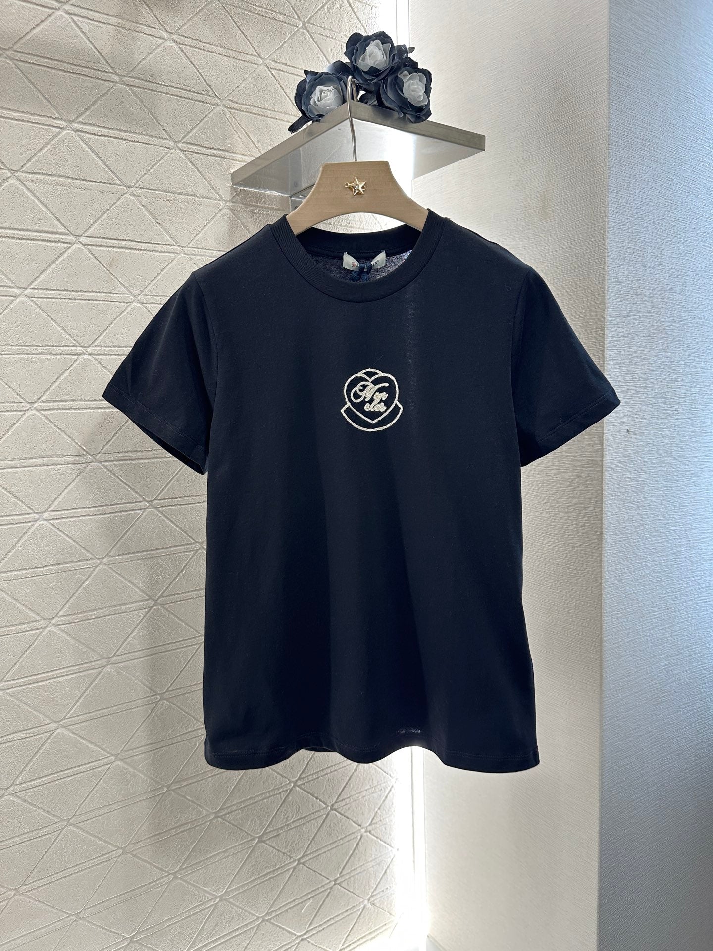 M*♥2025 new product Heart letter short sleeves
