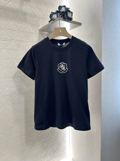 M*♥2025 new product Heart letter short sleeves
