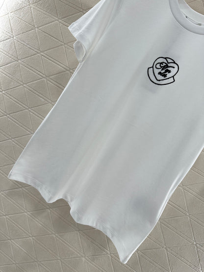 M*♥2025 new product Heart letter short sleeves