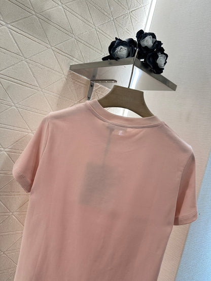 M*♥2025 new product Heart letter short sleeves