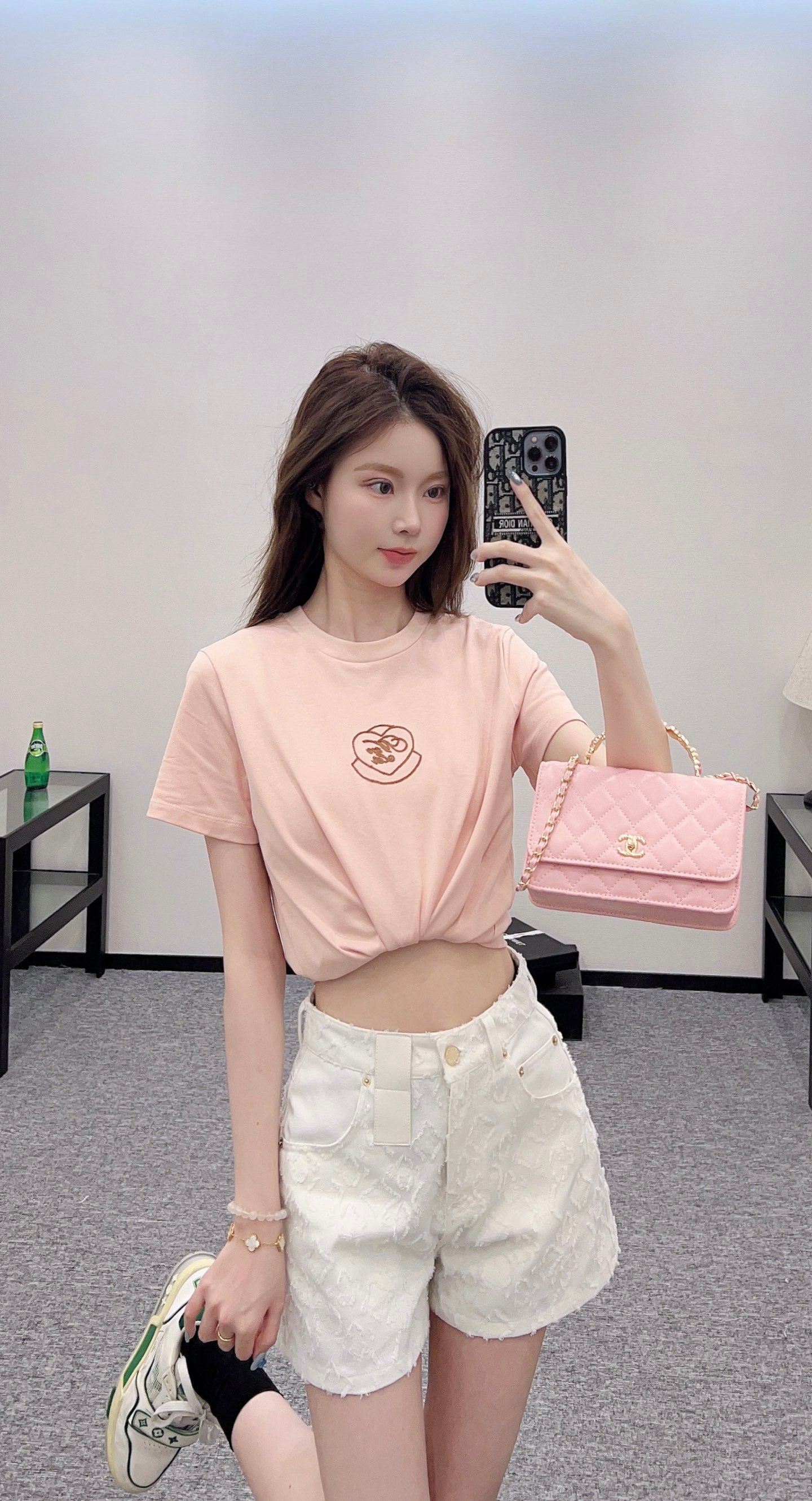 M*♥2025 new product Heart letter short sleeves