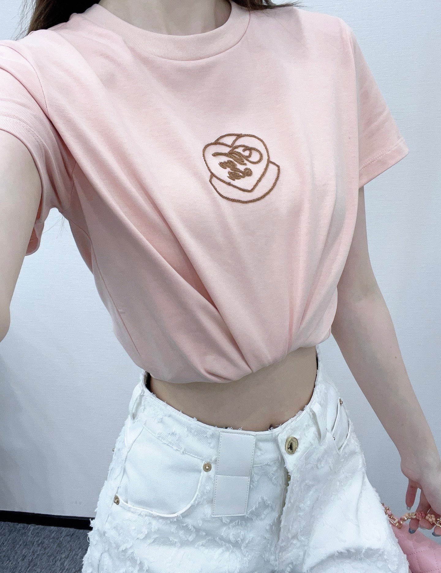 M*♥2025 new product Heart letter short sleeves