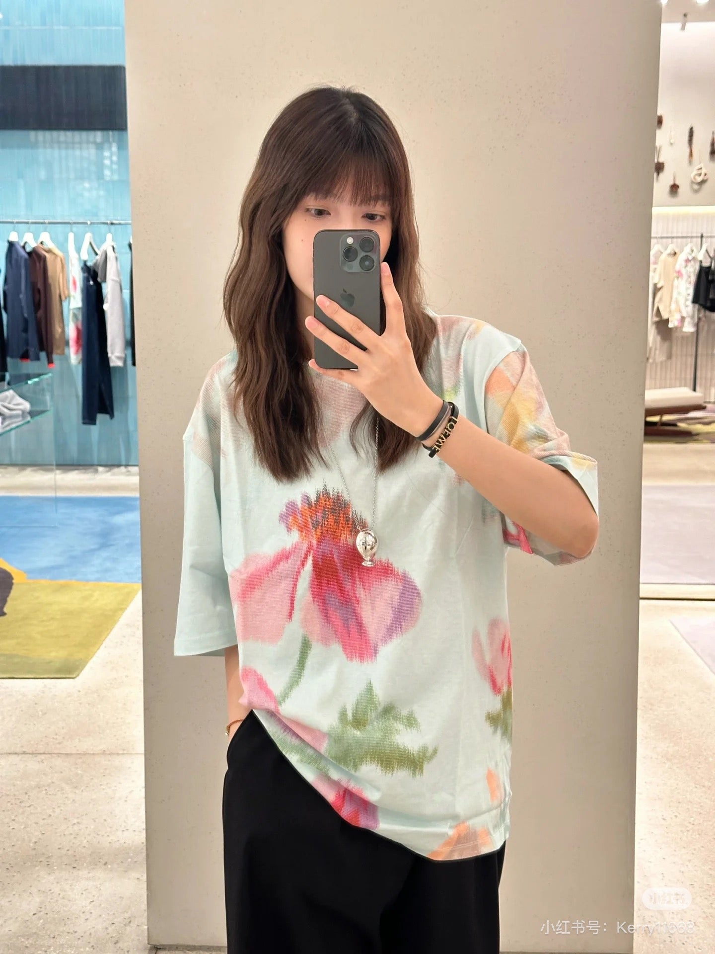 L*♥2025 new product Dyed flower short sleeves