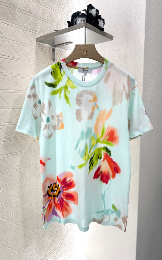L*♥2025 new product Dyed flower short sleeves
