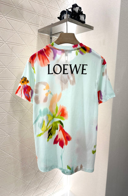 L*♥2025 new product Dyed flower short sleeves