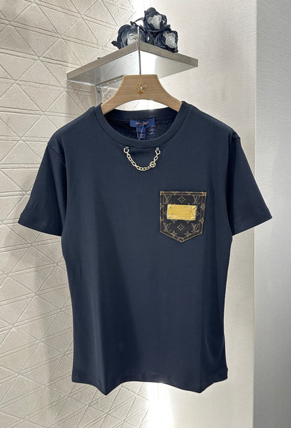 Louis *♥2025 new product Metal logo short sleeves