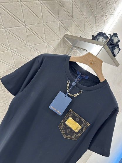 Louis *♥2025 new product Metal logo short sleeves