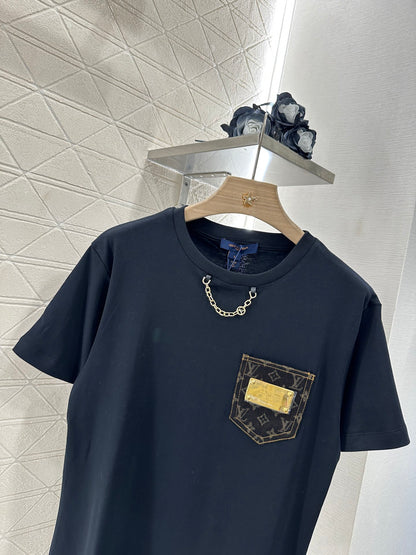Louis *♥2025 new product Metal logo short sleeves