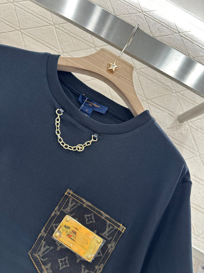 Louis *♥2025 new product Metal logo short sleeves