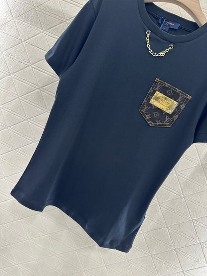 Louis *♥2025 new product Metal logo short sleeves