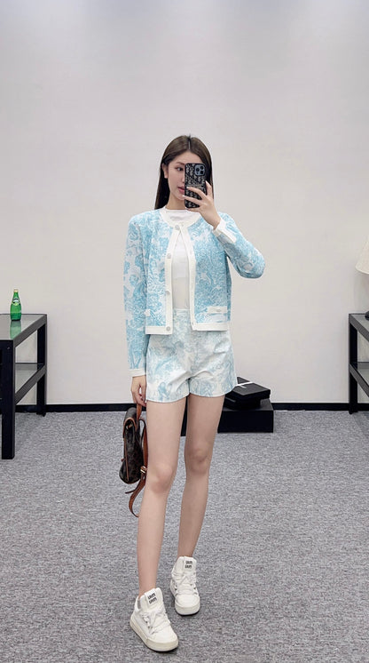 D*♥2025 new product Jacquard knitted cardigan