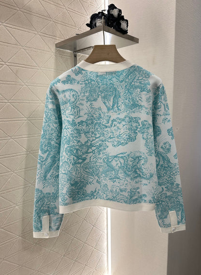D*♥2025 new product Jacquard knitted cardigan