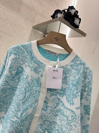 D*♥2025 new product Jacquard knitted cardigan