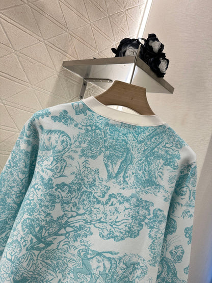 D*♥2025 new product Jacquard knitted cardigan