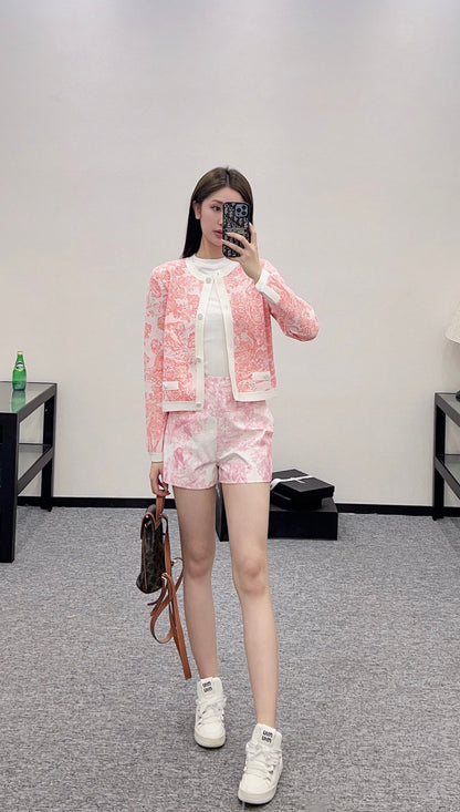 D*♥2025 new product Jacquard knitted cardigan