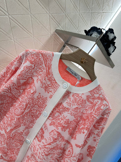 D*♥2025 new product Jacquard knitted cardigan