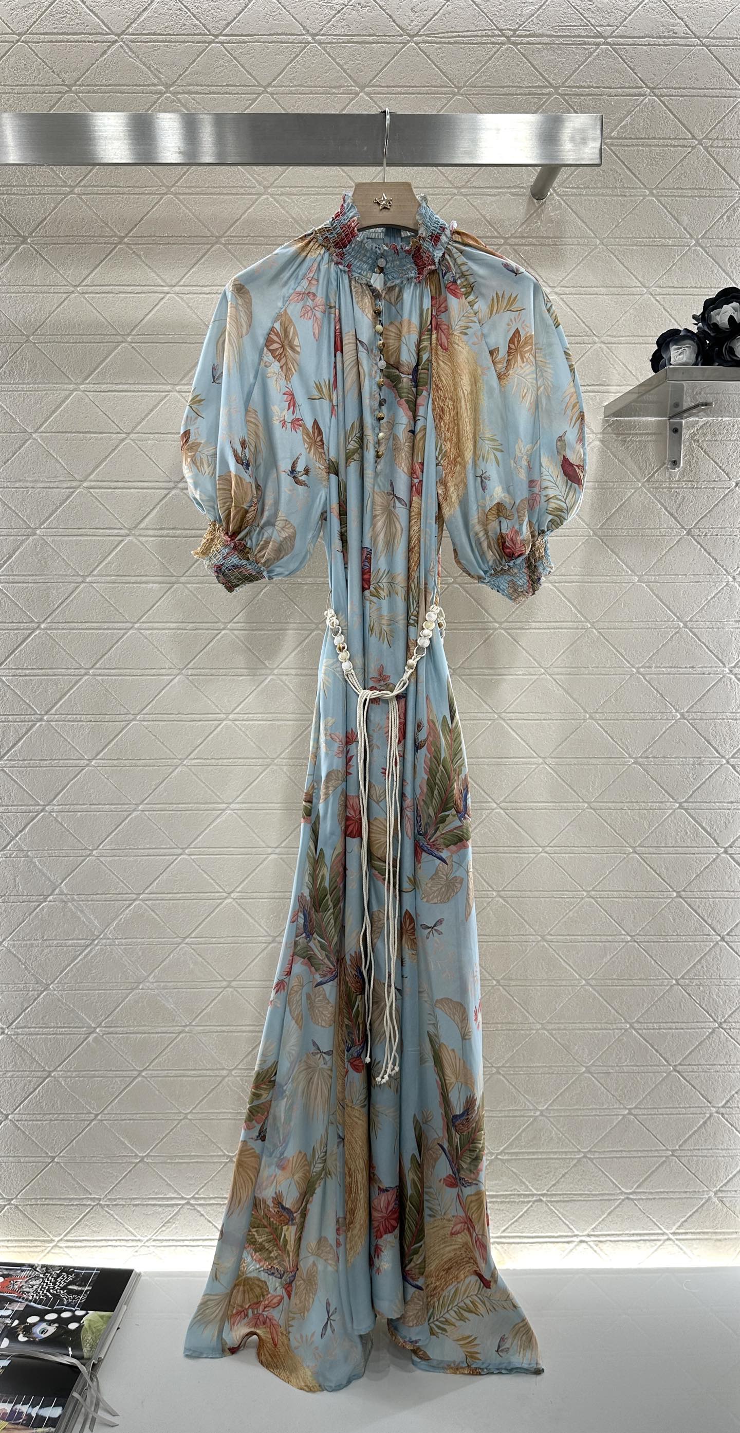 Z*♥2025 new product Silk waist chain dress
