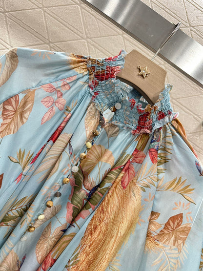 Z*♥2025 new product Silk waist chain dress