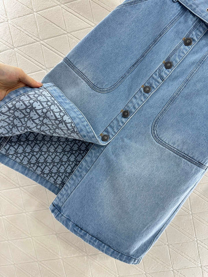 D*♥2025 new product Denim skirt with belt