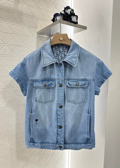 D*♥2025 new product Denim jacket and shorts set