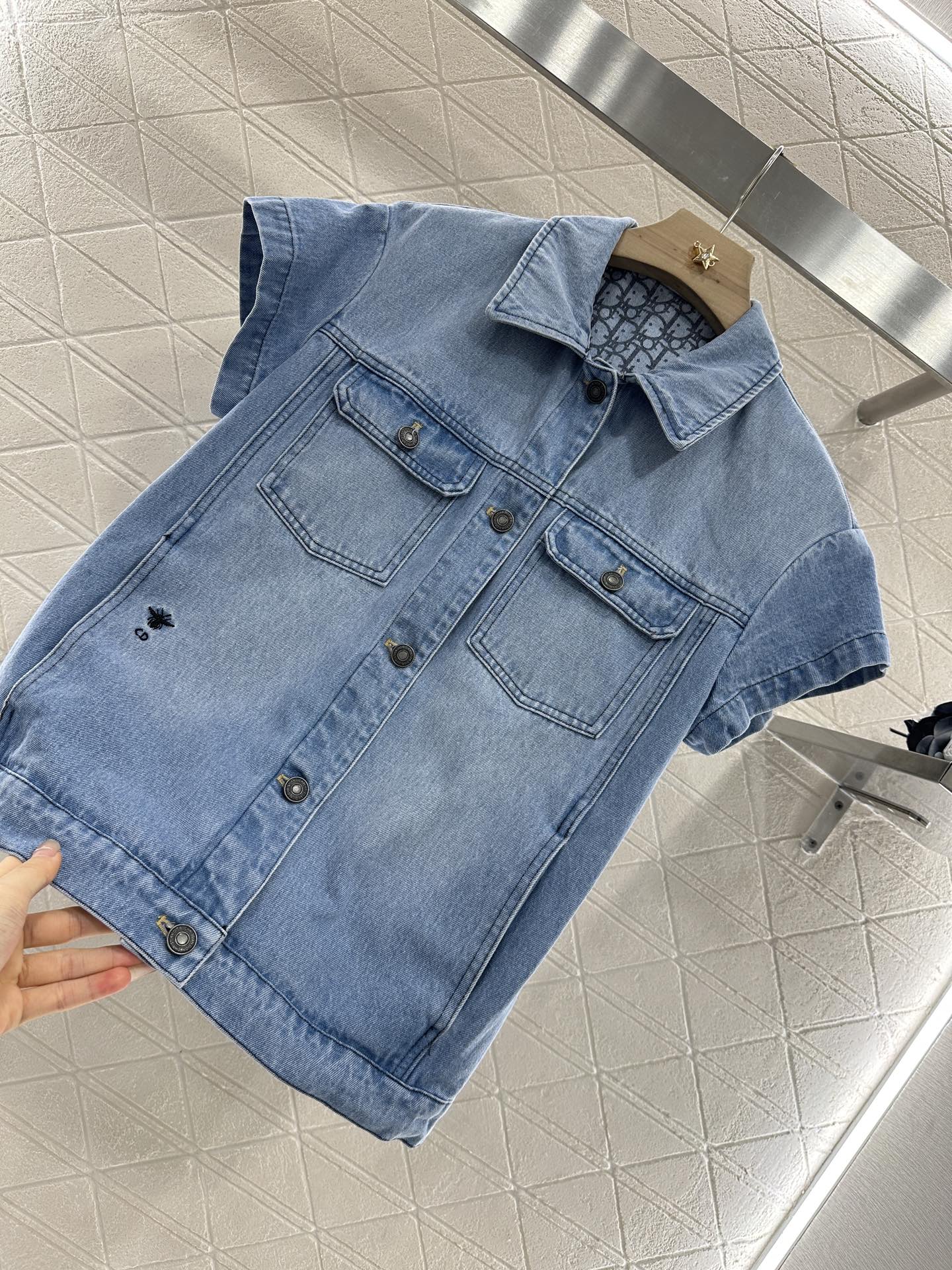 D*♥2025 new product Denim jacket and shorts set