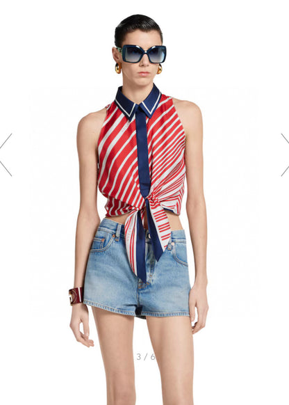 G*♥2025 new product Lace-up sleeveless top