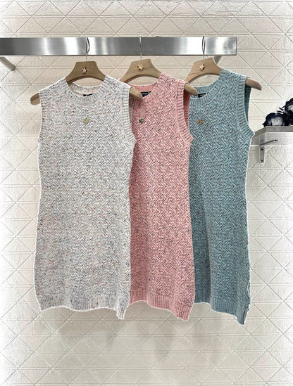 C*♥2025 new product Knitted vest dress