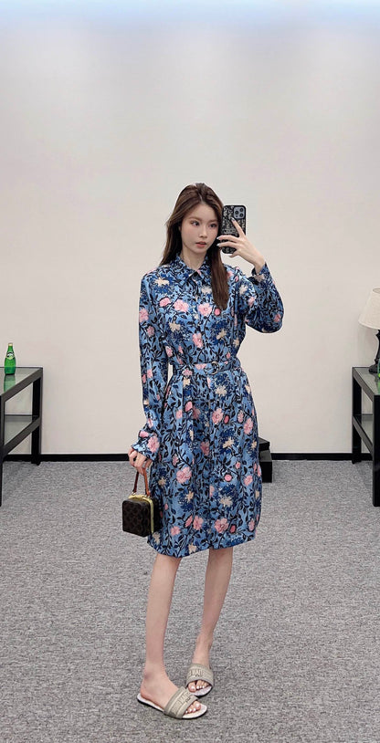 Louis *♥2025 new products Belt shirt dress