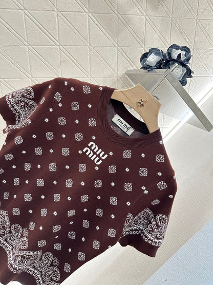 Mi*mi*♥2025 new product Short-sleeved skirt suit
