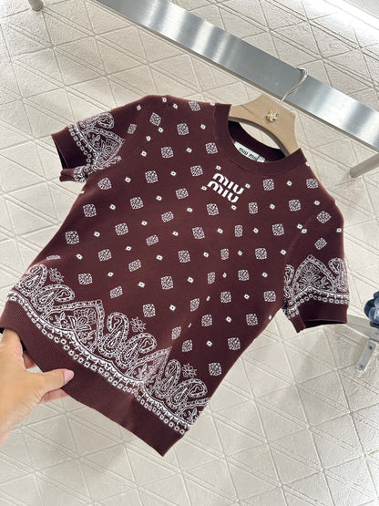 Mi*mi*♥2025 new product Short-sleeved skirt suit