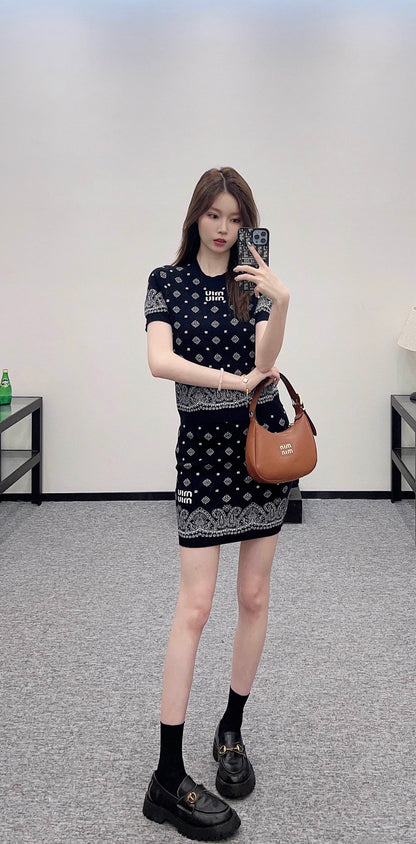 Mi*mi*♥2025 new product Short-sleeved skirt suit