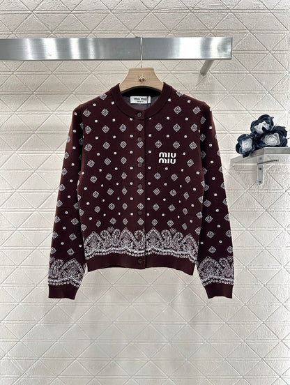 Mi*mi*♥2025 new product Knitted long-sleeved cardigan