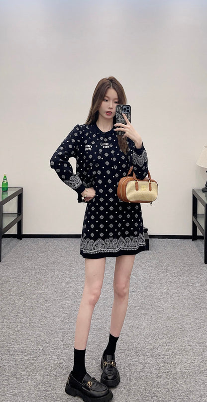 Mi*mi*♥2025 new product Knitted long-sleeved cardigan