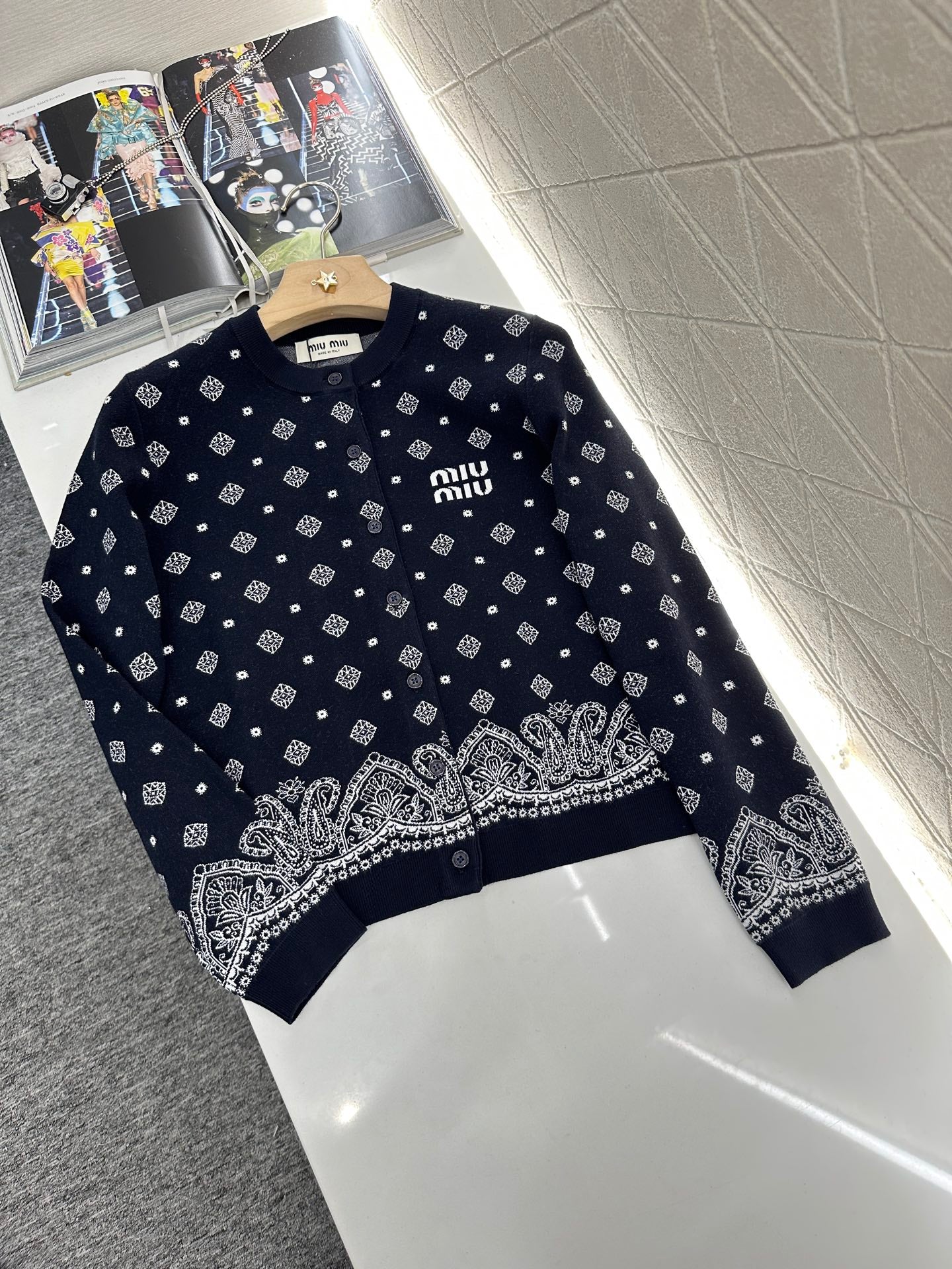 Mi*mi*♥2025 new product Knitted long-sleeved cardigan