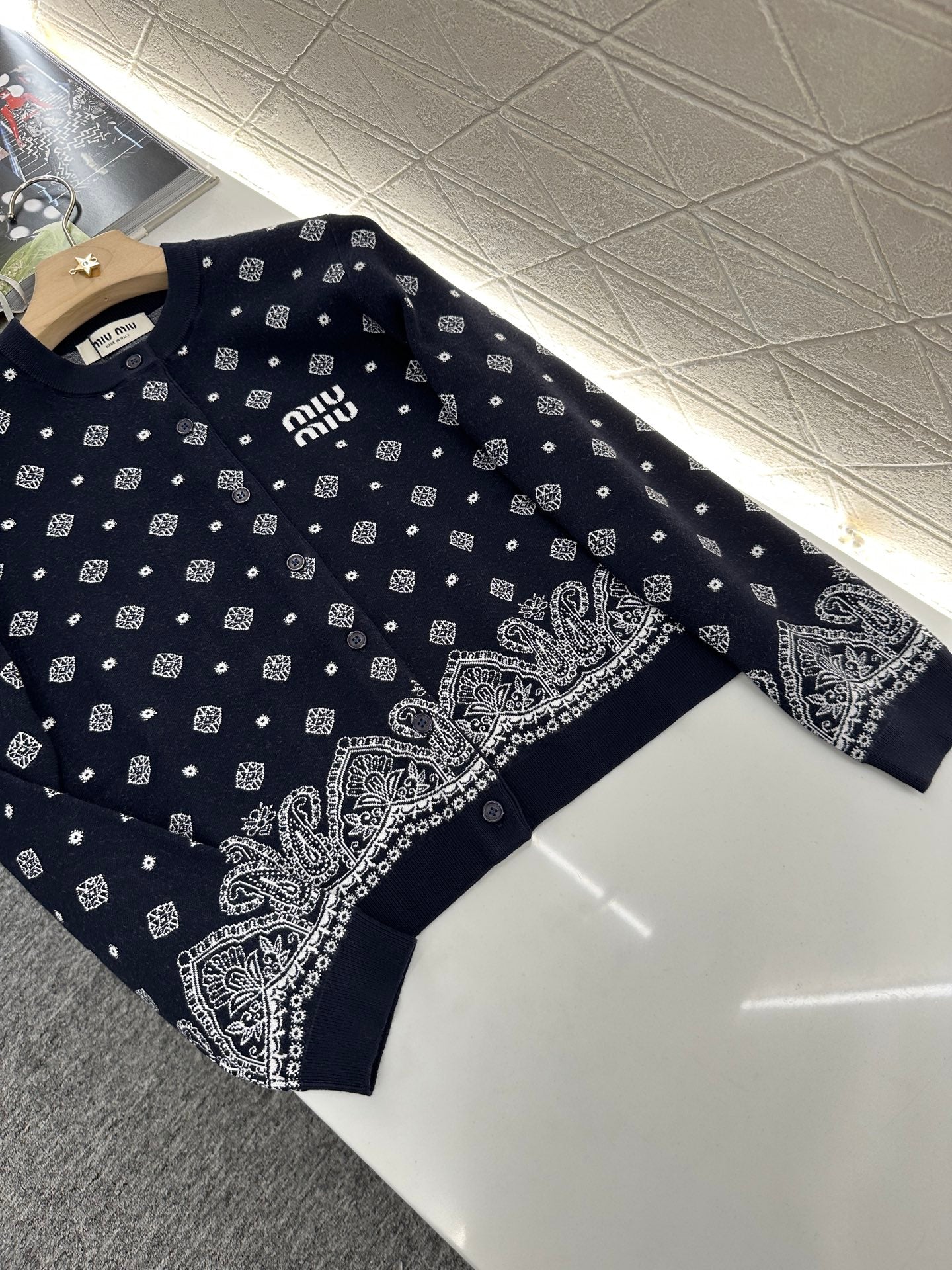 Mi*mi*♥2025 new product Knitted long-sleeved cardigan
