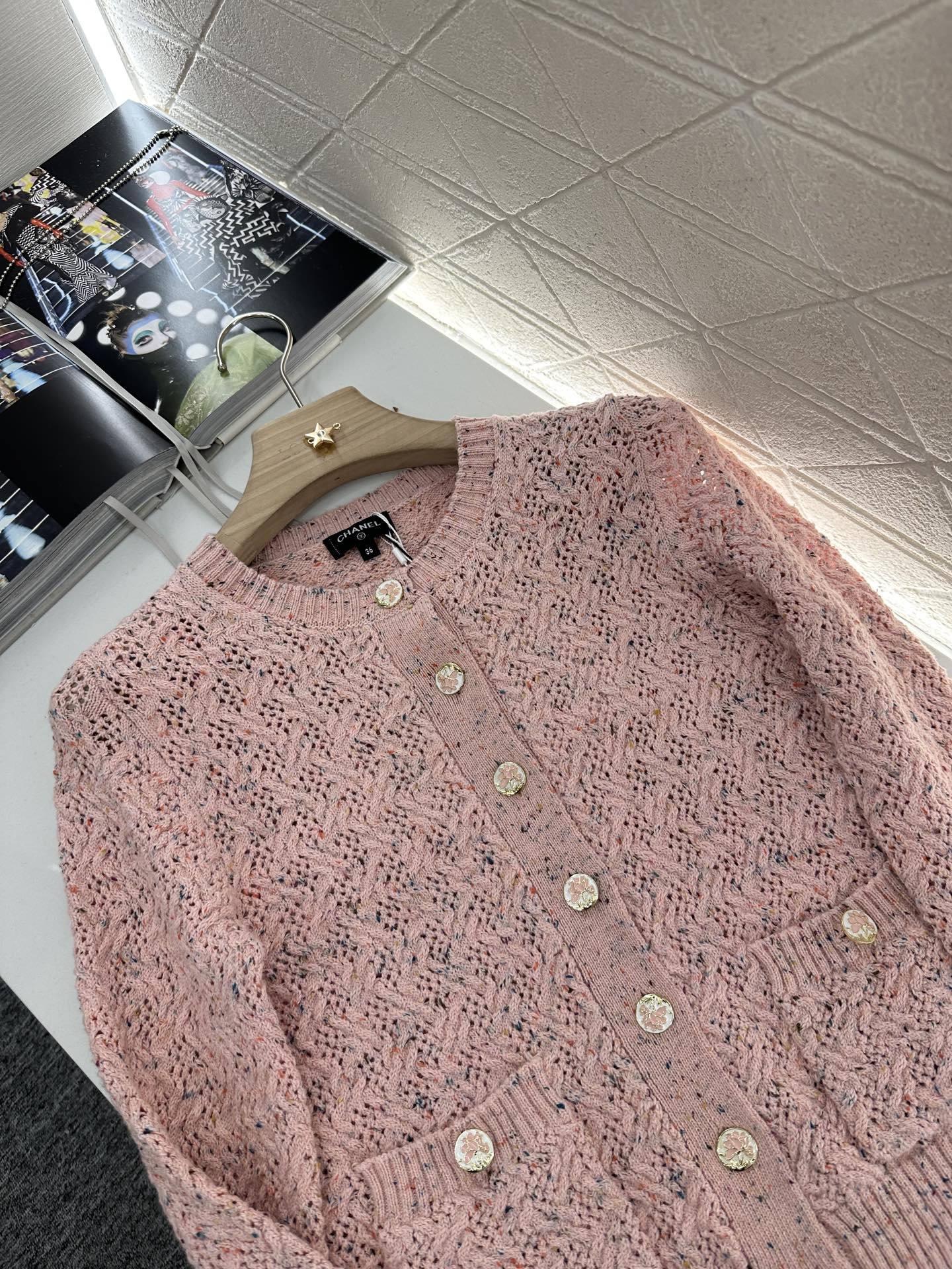 C*♥2025 new product Openwork knitted cardigan