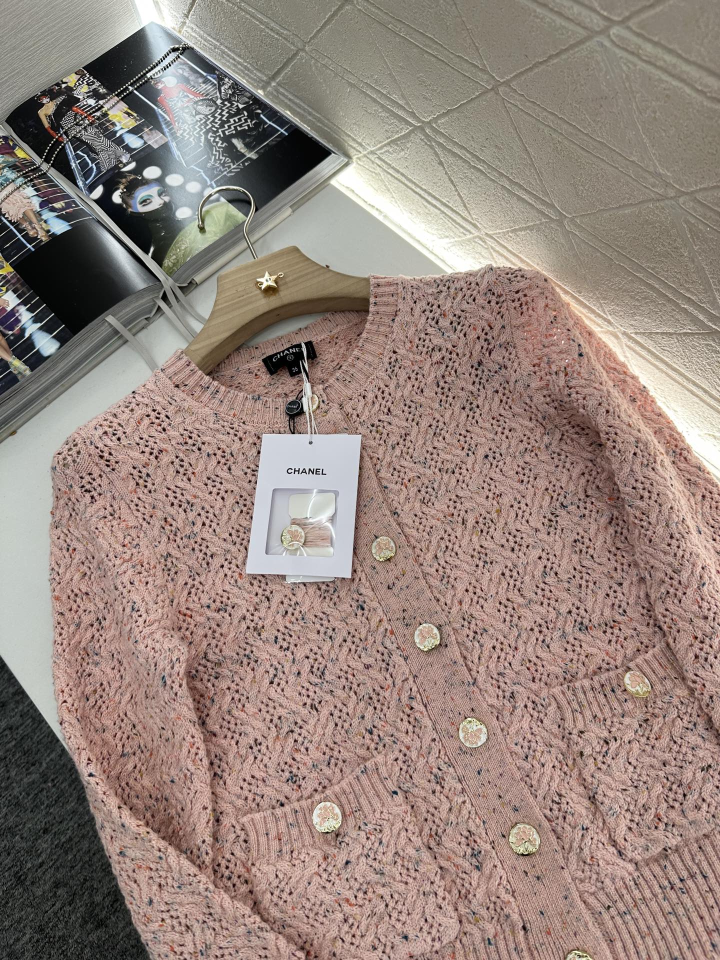 C*♥2025 new product Openwork knitted cardigan