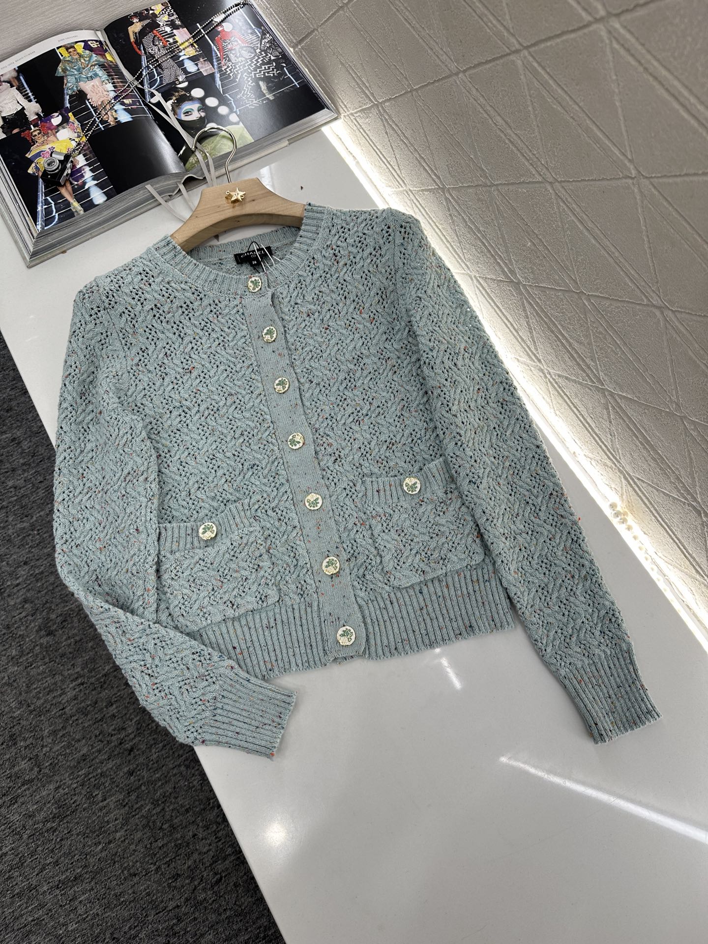 C*♥2025 new product Openwork knitted cardigan
