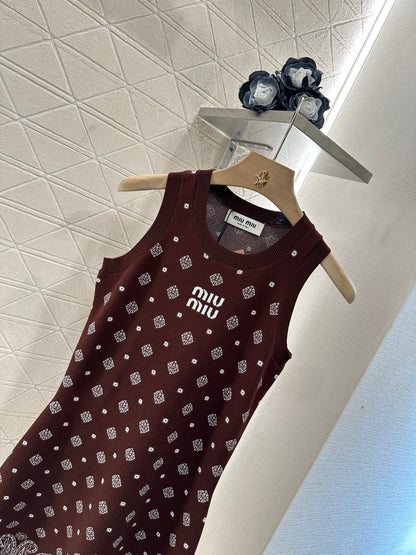 Mi*mi*♥2025 new product Knitted vest dress