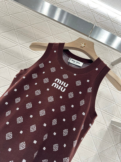 Mi*mi*♥2025 new product Knitted vest dress