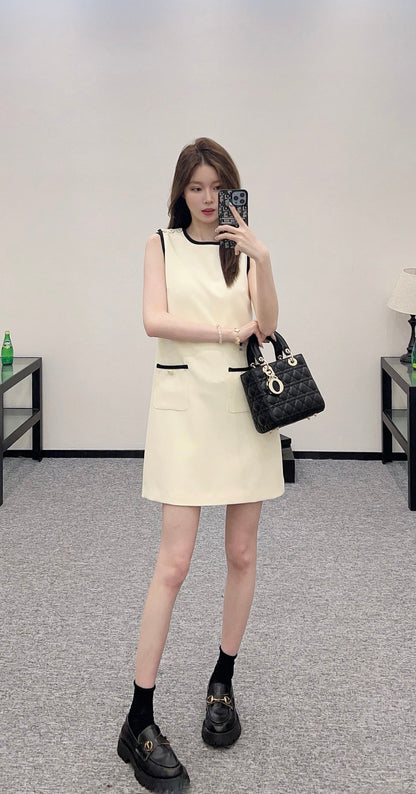 D*♥2025 new product Shoulder buckle vest dress