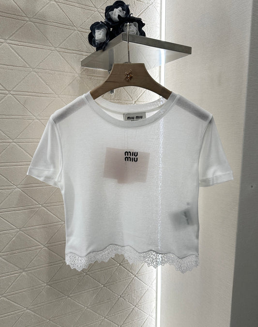 Mi*mi*♥2025 new products Lace short sleeves