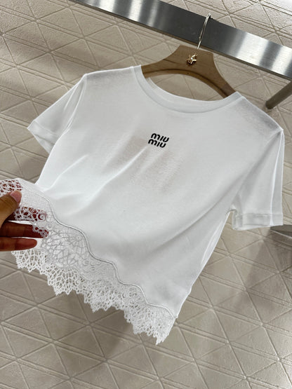 Mi*mi*♥2025 new products Lace short sleeves